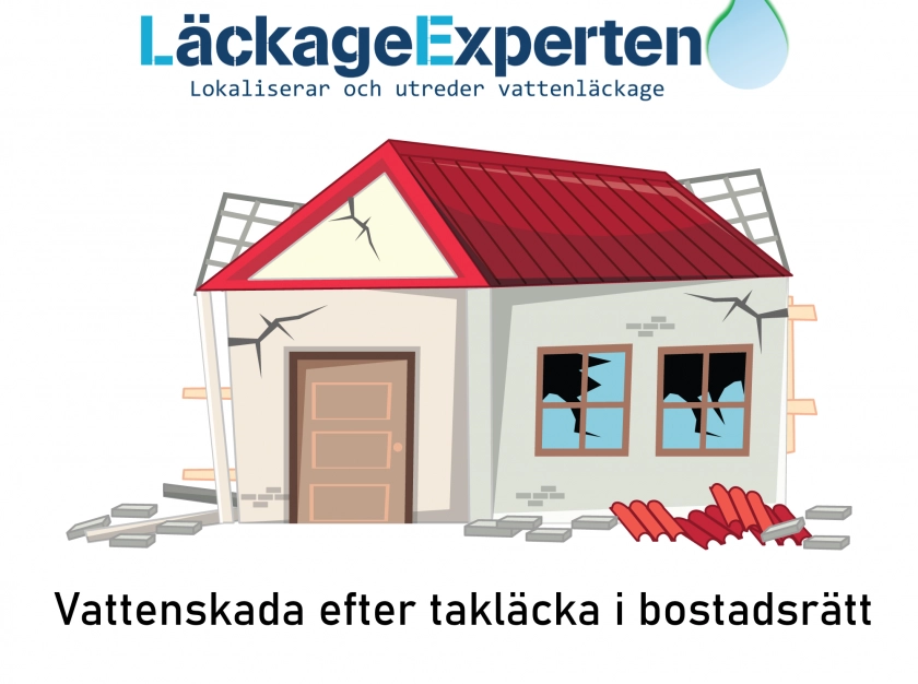 Vattenskada efter takläcka i bostadsrätt